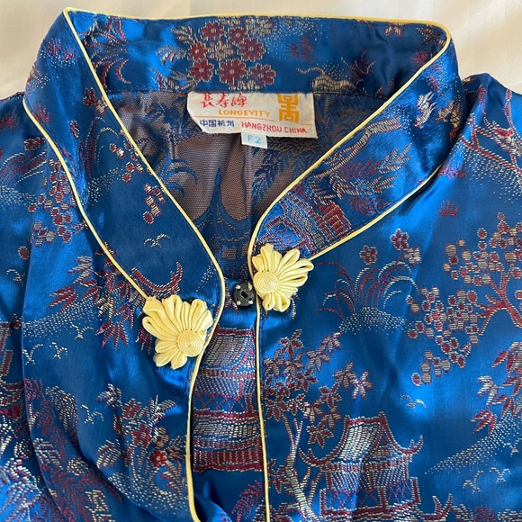 Vintage Men’s Satin Asian Satin Loungewear - Picture 2 of 3